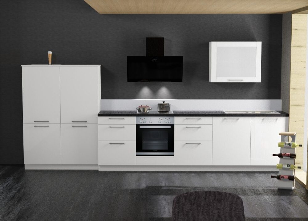 Häcker Perfect Sense Küchenzeile in Polar Lack matt – Ansicht 10