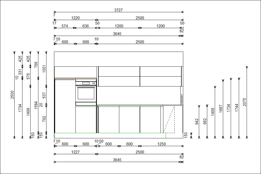Nobilia Structura Designküche in Eiche Como – Ansicht 2